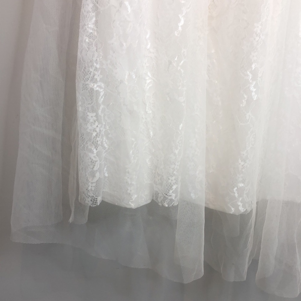 Ever Pretty Plus Size Maxi Lace Wedding Dress with Ruffle Sleeves, 3X - Picture 8 of 15